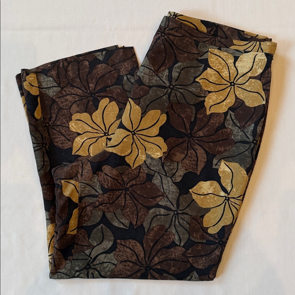 Tommy Bahama 100% Silk Tropical Floral Pants Wide Leg Resort Y2K Size 14 - Picture 2 of 10